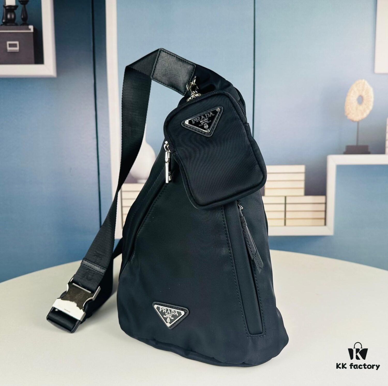 6930b4d56e68136f4d9add35 PRADA! 100% Authentic! Latest Model Chest Bag, Shoulder Bag! Imported Parachute Waterproof Fabric, Genuine Lamborghini Zipper, Pure Brushed Metal Hardware, Two Front Zippered Pockets, Lined with Imported Velvet Filling for a Soft, Elastic and Flexible Feel – Absolutely Amazing!