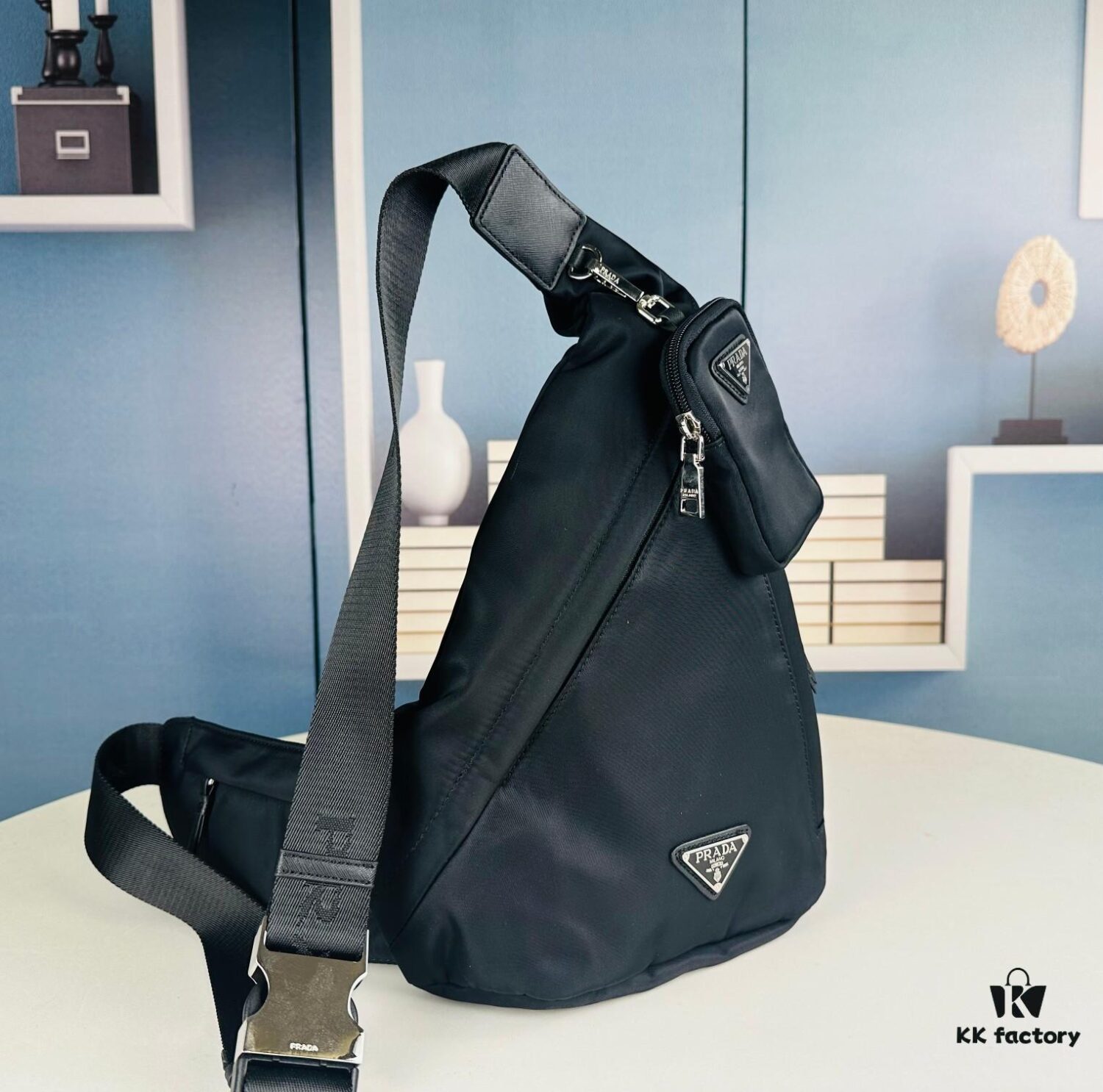 6930b4d66e68136f4d9add37 PRADA! 100% Authentic! Latest Model Chest Bag, Shoulder Bag! Imported Parachute Waterproof Fabric, Genuine Lamborghini Zipper, Pure Brushed Metal Hardware, Two Front Zippered Pockets, Lined with Imported Velvet Filling for a Soft, Elastic and Flexible Feel – Absolutely Amazing!