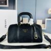 6930b4ee6e68136f4d9add6a Prada Re-Edition 1978 Medium Size Recycled Nylon and Saffiano Leather Handbag with Box | Official Website Image! Store Display