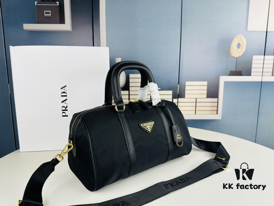 6930b4ee6e68136f4d9add6b Prada Re-Edition 1978 Medium Size Recycled Nylon and Saffiano Leather Handbag with Box | Official Website Image! Store Display