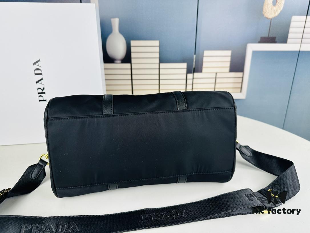 6930b4ef6e68136f4d9add6d Prada Re-Edition 1978 Medium Size Recycled Nylon and Saffiano Leather Handbag with Box | Official Website Image! Store Display