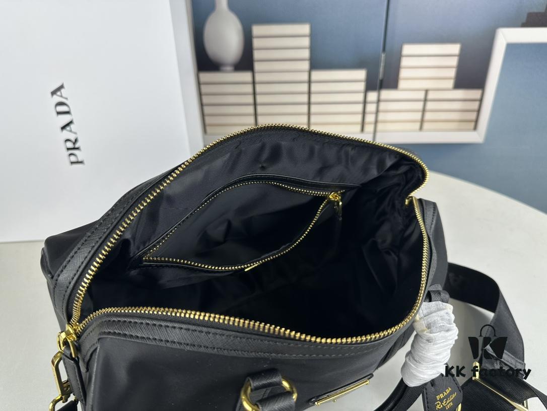 6930b4f06e68136f4d9add6f Prada Re-Edition 1978 Medium Size Recycled Nylon and Saffiano Leather Handbag with Box | Official Website Image! Store Display