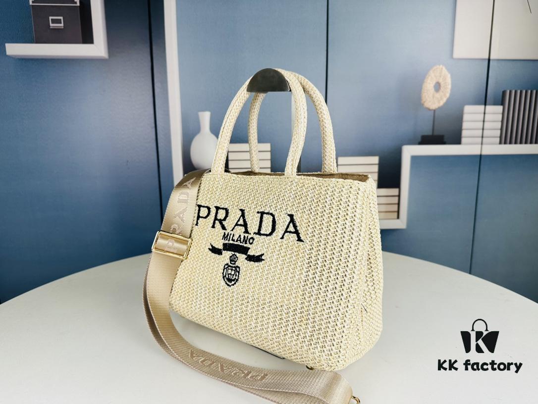 6930b4f66e68136f4d9add7c Prada Beautiful Wicker Basket Bag – A Charming Summer Essential with Straw and Leather Design