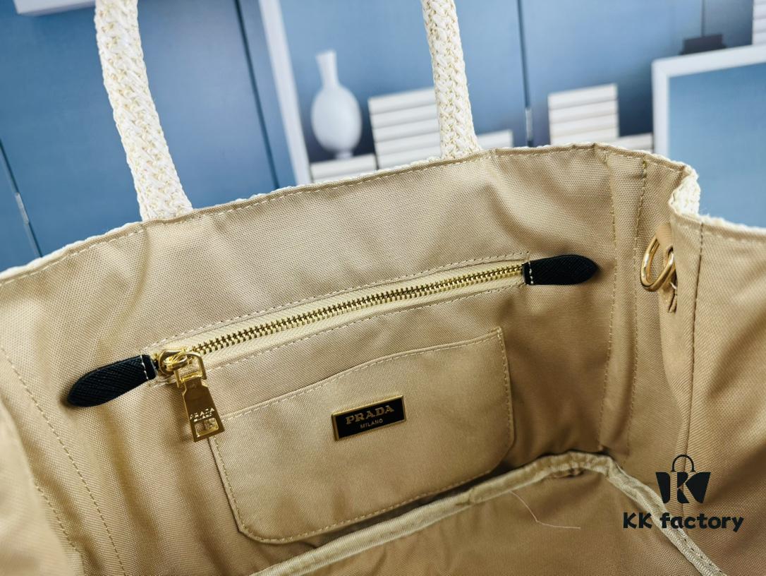 6930b4f96e68136f4d9add83 Prada Beautiful Wicker Basket Bag – A Charming Summer Essential with Straw and Leather Design