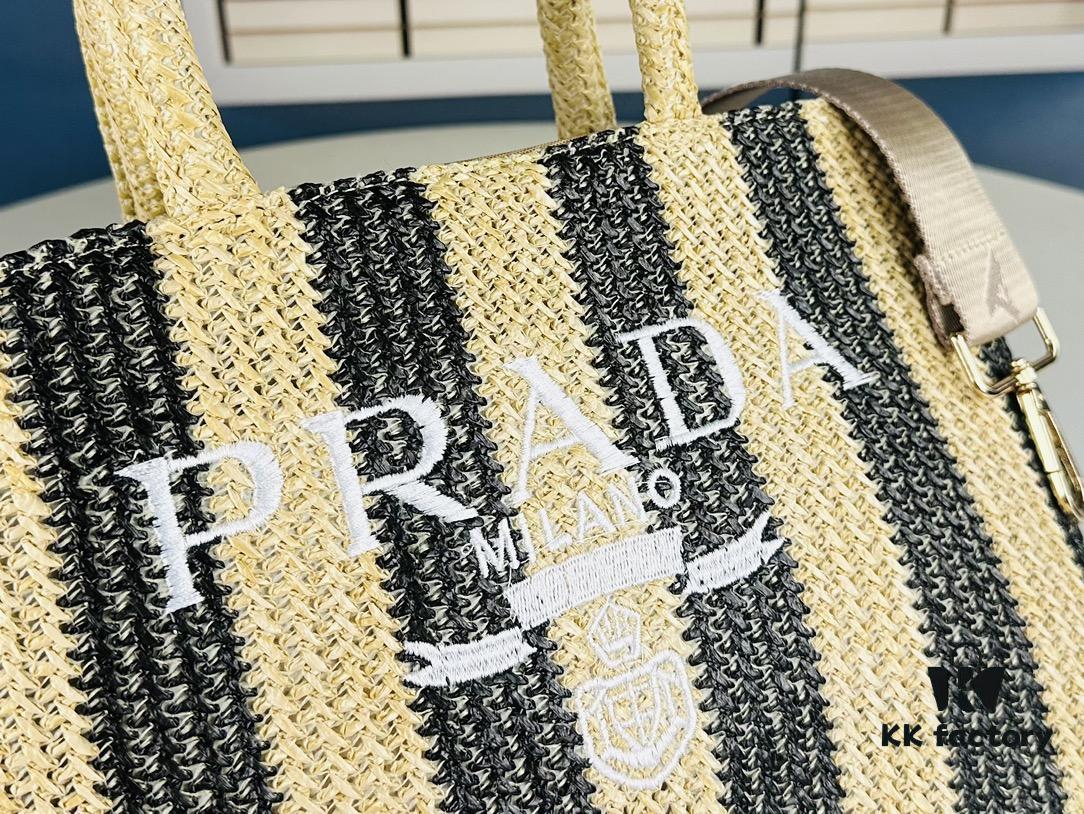 6930b50a6e68136f4d9adda2 Prada Beautiful Wicker Basket Bag – A Charming Summer Essential with Straw and Leather Design