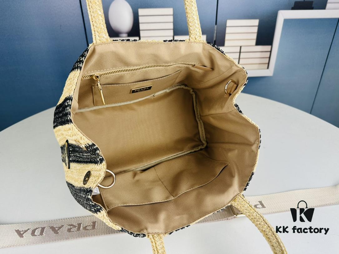 6930b50a6e68136f4d9adda6 Prada Beautiful Wicker Basket Bag – A Charming Summer Essential with Straw and Leather Design