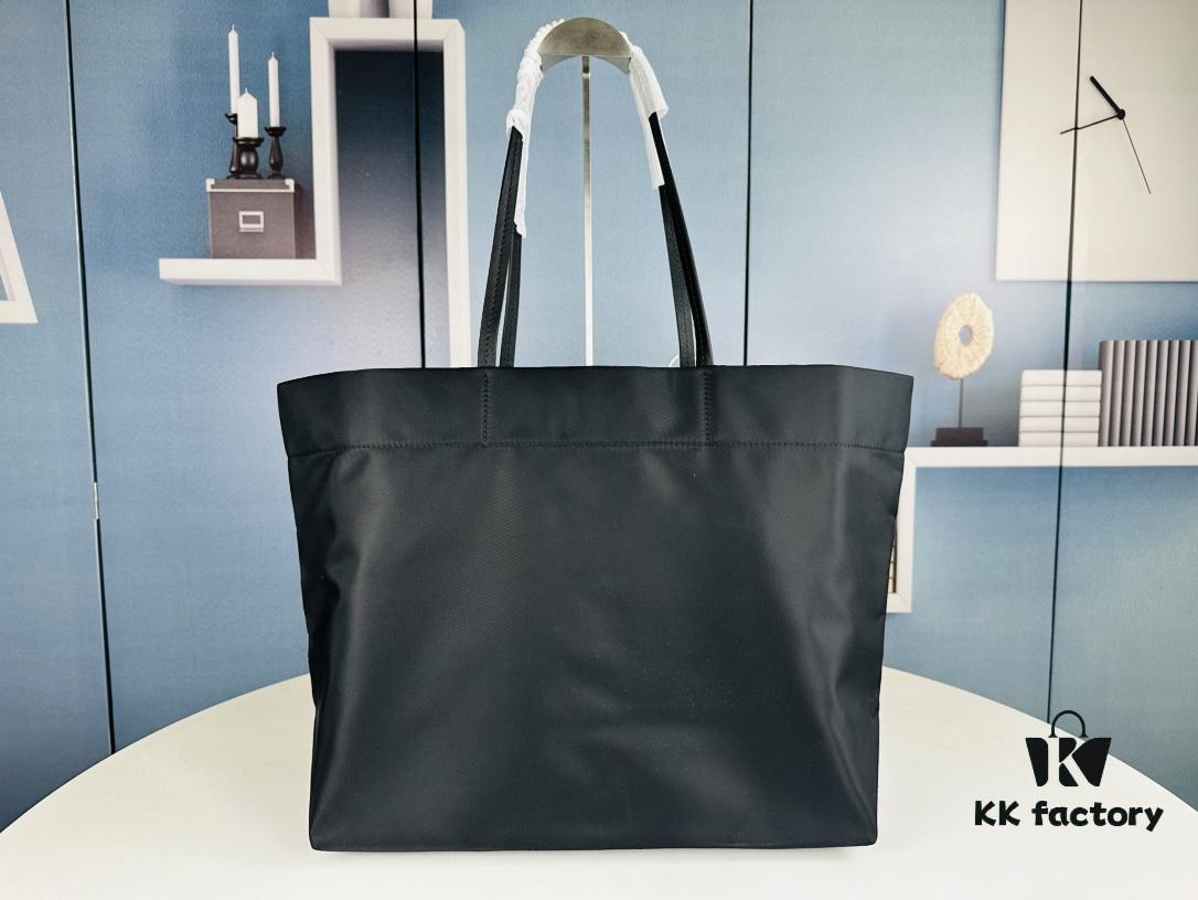 6930b5166e68136f4d9addbe Prada Nylon Tote Bag, Black Lightweight Nylon Tote, Spacious 40L Size Fits Large Laptop