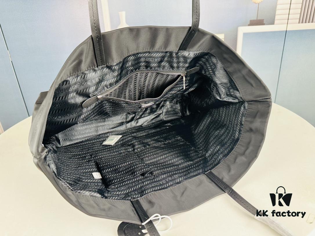 6930b5196e68136f4d9addc4 Prada Nylon Tote Bag, Black Lightweight Nylon Tote, Spacious 40L Size Fits Large Laptop