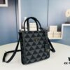 6930b5196e68136f4d9addc5 New Small Size Prada Embroidered Fabric Tote Bag in Box (with Long Strap)