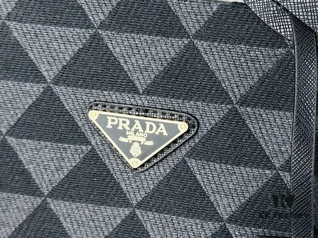 6930b51c6e68136f4d9addca New Small Size Prada Embroidered Fabric Tote Bag in Box (with Long Strap)