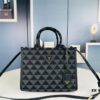 6930b51d6e68136f4d9addcc New Medium Prada Embroidered Fabric Tote Bag (with Long Strap)