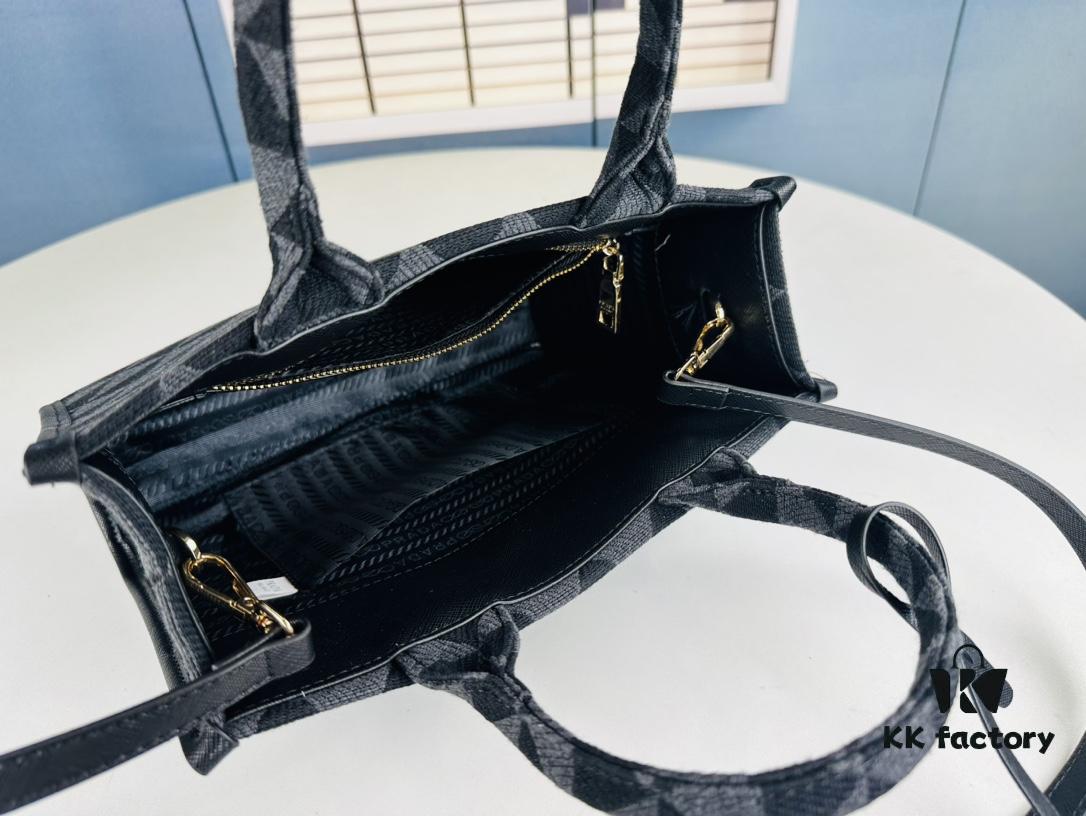 6930b51f6e68136f4d9addd2 New Medium Prada Embroidered Fabric Tote Bag (with Long Strap)