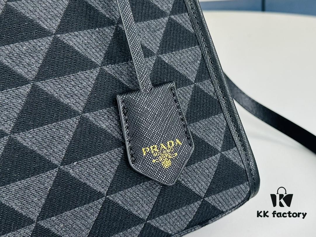 6930b5206e68136f4d9addd3 New Medium Prada Embroidered Fabric Tote Bag (with Long Strap)