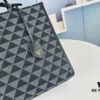 6930b5246e68136f4d9adddc New Large Size Prada Embroidered Fabric Tote Bag (With Long Shoulder Strap)