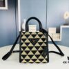 6930b5256e68136f4d9adddd New Small Size Prada Embroidered Fabric Tote Bag in Box (with Long Strap)