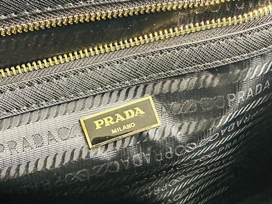 6930b5256e68136f4d9addde New Large Size Prada Embroidered Fabric Tote Bag (With Long Shoulder Strap)