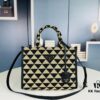 6930b5296e68136f4d9adde7 New Medium Prada Embroidered Fabric Tote Bag with Long Shoulder Strap