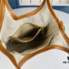 6930b5366e68136f4d9ade02 Small Prada New Linen-blend Leather Trim Tote Bag