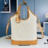 6930b5366e68136f4d9ade03 Large Size Prada New Linen Blend Tote Bag