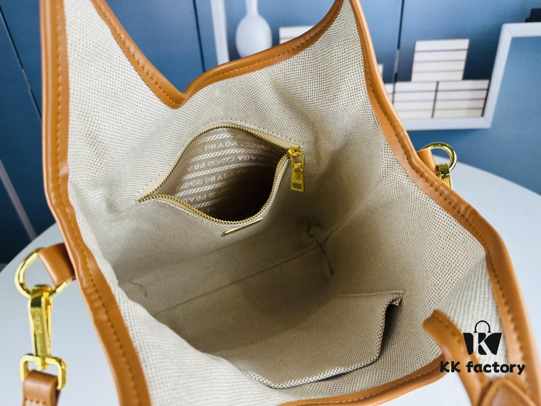 6930b53b6e68136f4d9ade0c Large Size Prada New Linen Blend Tote Bag