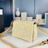 6930b53b6e68136f4d9ade0d Raffia Woven Camera Bag, Model No. 2385, Box Size 20x12x8