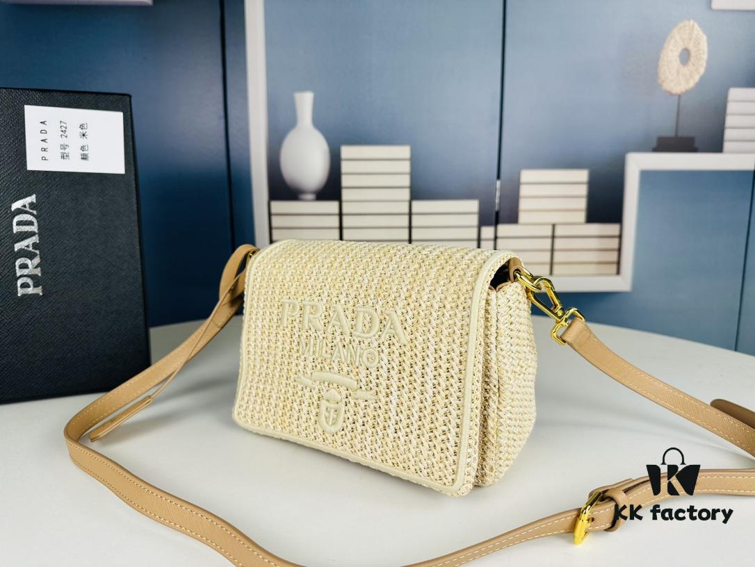 6930b53b6e68136f4d9ade0d Raffia Woven Camera Bag, Model No. 2385, Box Size 20x12x8