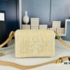 6930b53b6e68136f4d9ade0f Raffia Woven Camera Bag, Model No. 2385, Box Size 20x12x8