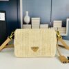 6930b53c6e68136f4d9ade10 Raffia Woven Camera Bag, Model No. 2385, Box Size 20x12x8
