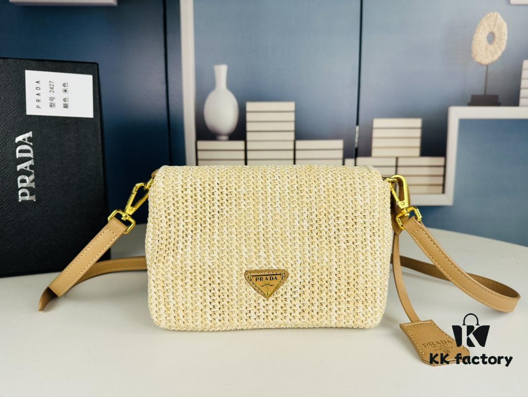 6930b53c6e68136f4d9ade10 Raffia Woven Camera Bag, Model No. 2385, Box Size 20x12x8