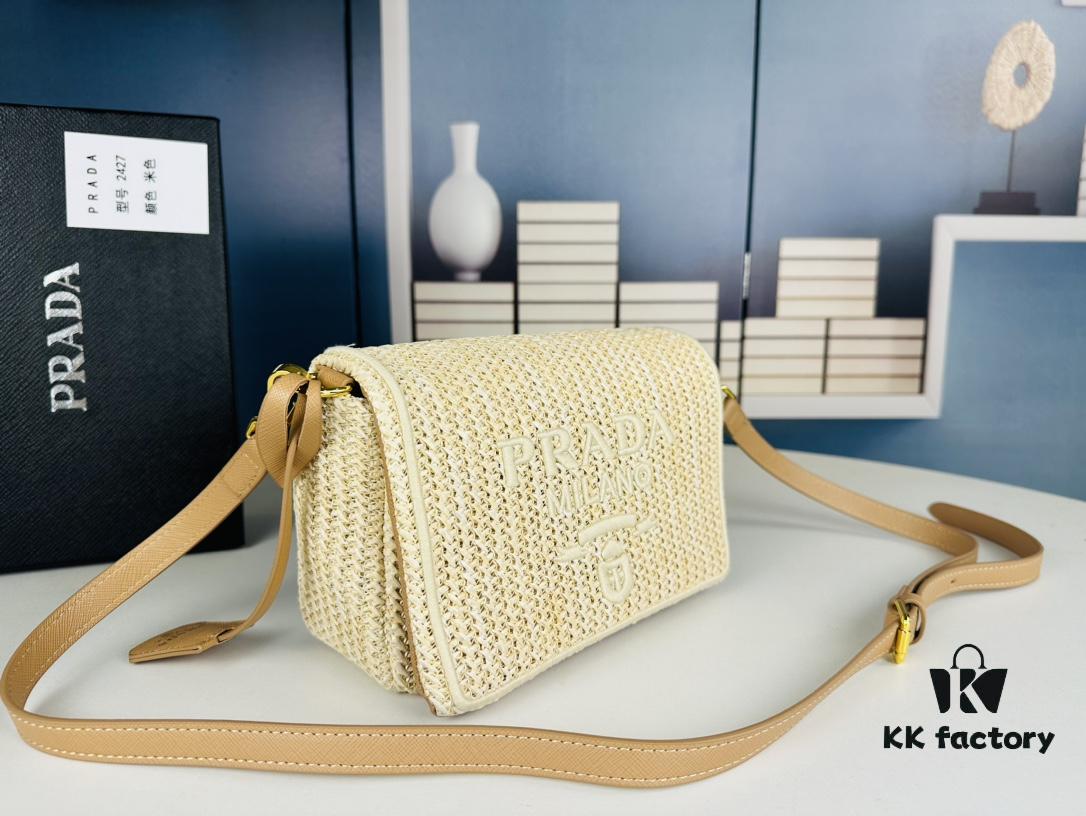 6930b53c6e68136f4d9ade11 Raffia Woven Camera Bag, Model No. 2385, Box Size 20x12x8