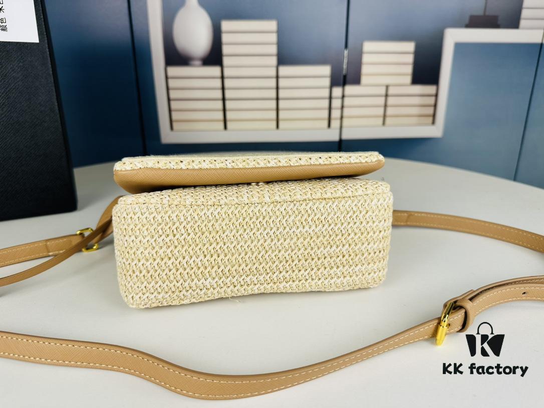 6930b53e6e68136f4d9ade14 Raffia Woven Camera Bag, Model No. 2385, Box Size 20x12x8