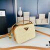 6930b5406e68136f4d9ade1a PRADA Woven Style Beautiful Bag with Box, Size 19x12x6, Model No. 2427