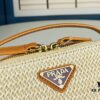 6930b5416e68136f4d9ade1c PRADA Woven Style Beautiful Bag with Box, Size 19x12x6, Model No. 2427