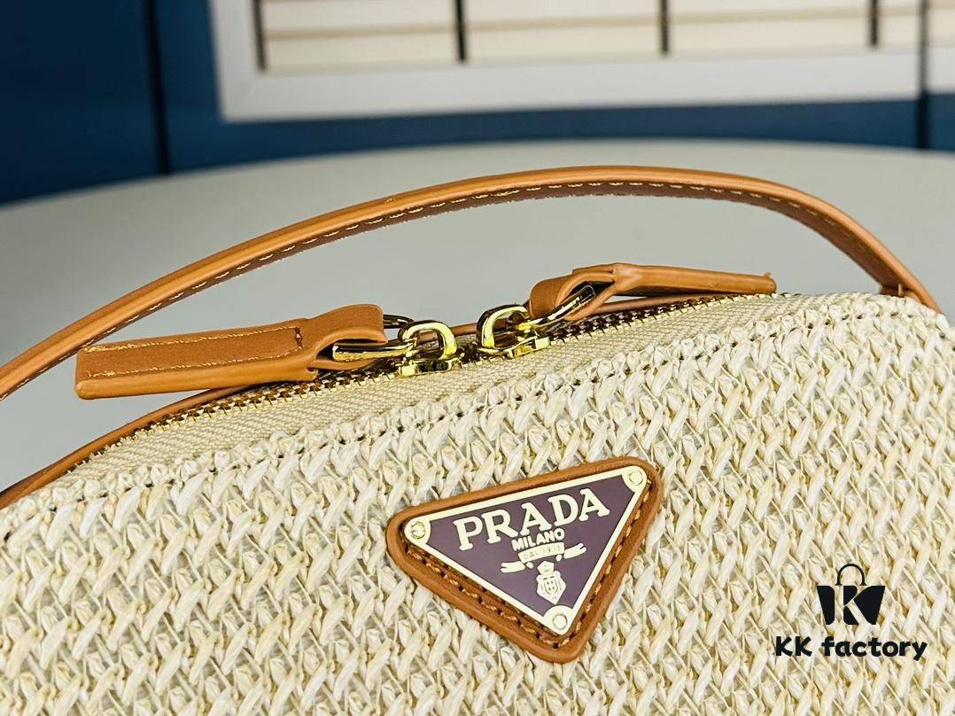 6930b5416e68136f4d9ade1c PRADA Woven Style Beautiful Bag with Box, Size 19x12x6, Model No. 2427