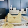 Prada Hobo Combo Straw Woven Limited Edition Three-in-One Small Size Beach Bag with Box
