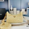 6930b54b6e68136f4d9ade32 Large Size Prada Hobo Combo Raffia Woven Limited Edition Three-in-One Beach Bag with Box