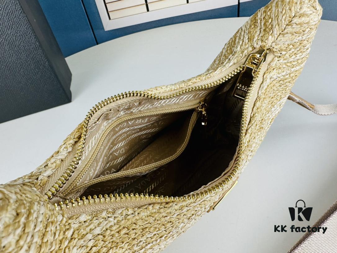 6930b54f6e68136f4d9ade39 Large Size Prada Hobo Combo Raffia Woven Limited Edition Three-in-One Beach Bag with Box
