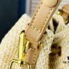 6930b5526e68136f4d9ade3f Prada Raffia Woven Bucket Bag with Box