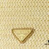 6930b5536e68136f4d9ade42 Prada Raffia Woven Bucket Bag with Box