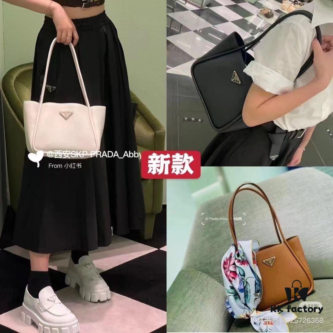 6930b5596e68136f4d9ade50 Prada Mini Tote with Box, 24 New Arrival! Known as the 'Little Vegetable Basket', Made of Cow Leather with Triangle Logo, Exceptionally Minimalist and Versatile