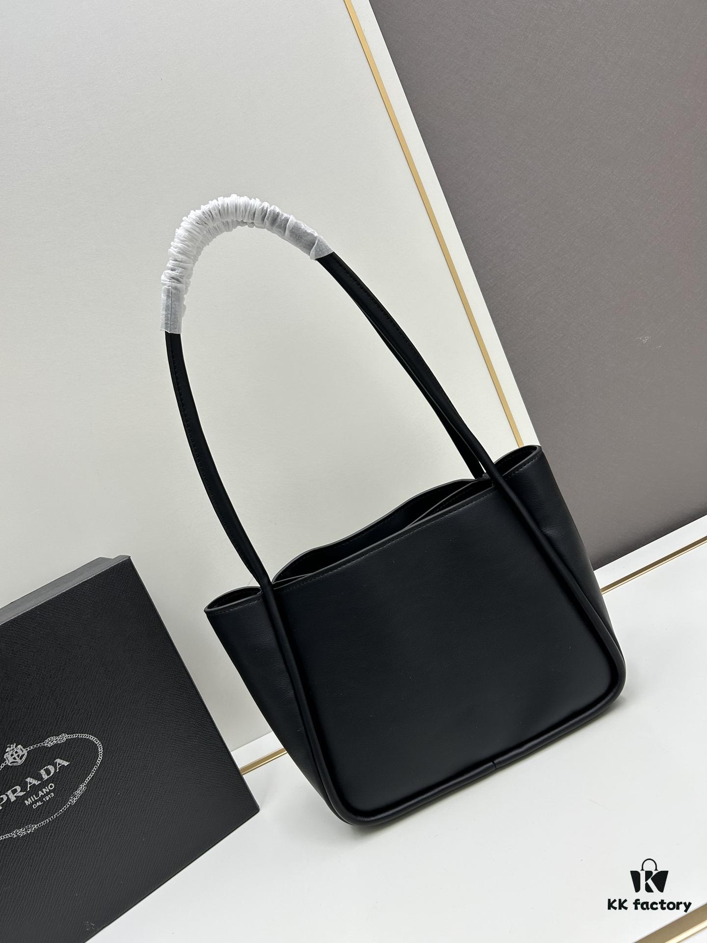 6930b55f6e68136f4d9ade5a Prada Mini Tote with Box, 2024 New Arrival, Known as the 'Little Vegetable Basket', Made of Calf Leather with Triangle Logo, Exceptionally Minimalist and Versatile