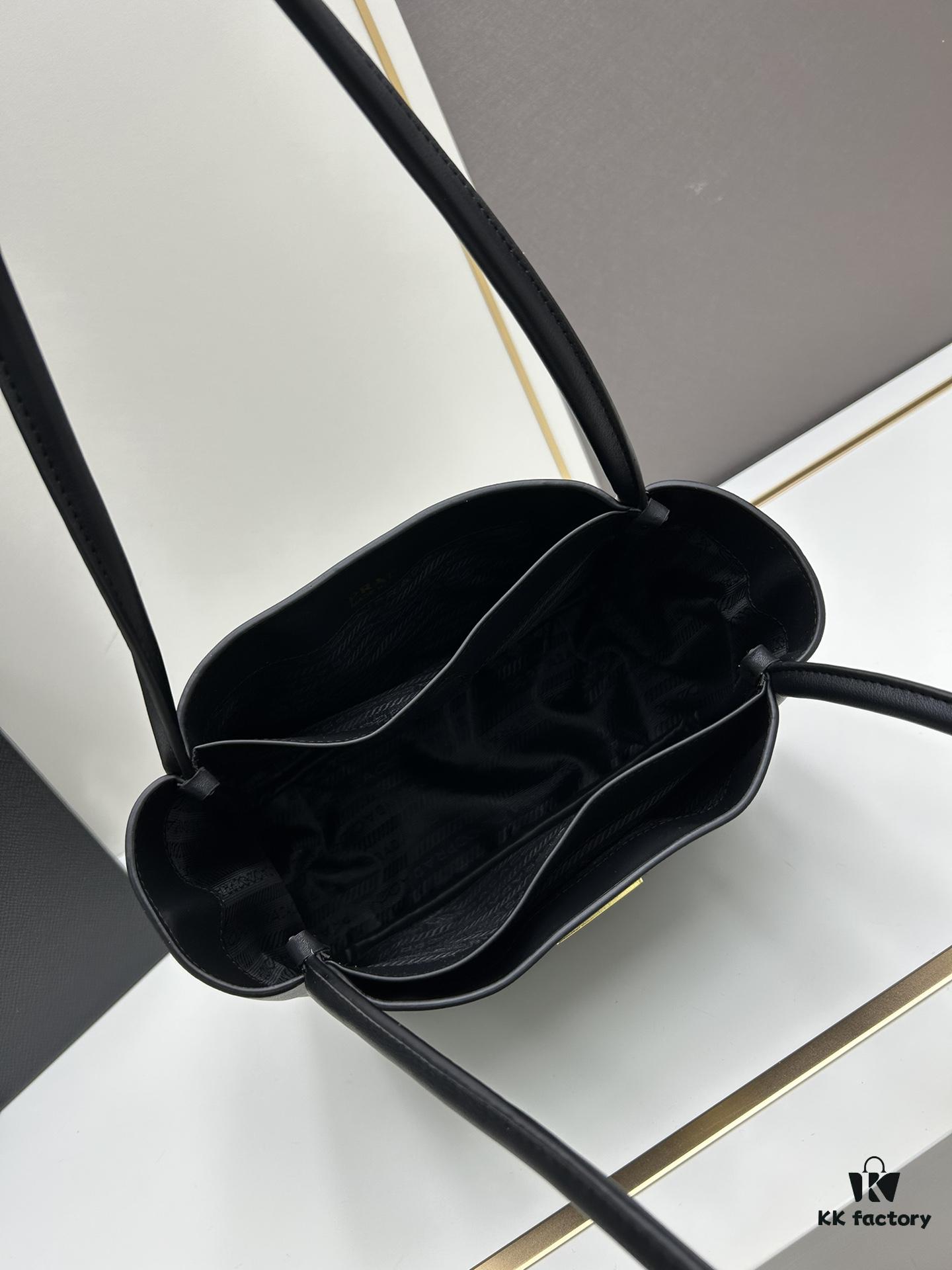 6930b5616e68136f4d9ade5e Prada Mini Tote with Box, 2024 New Arrival, Known as the 'Little Vegetable Basket', Made of Calf Leather with Triangle Logo, Exceptionally Minimalist and Versatile