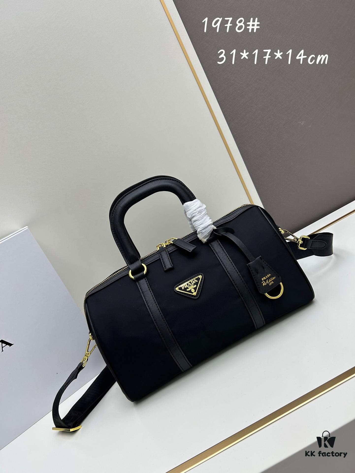 6930b5946e68136f4d9adebc Prada Re-Edition 1978 Medium Size Recycled Nylon and Saffiano Leather Handbag with Box ||| Official Website Image! Store Display