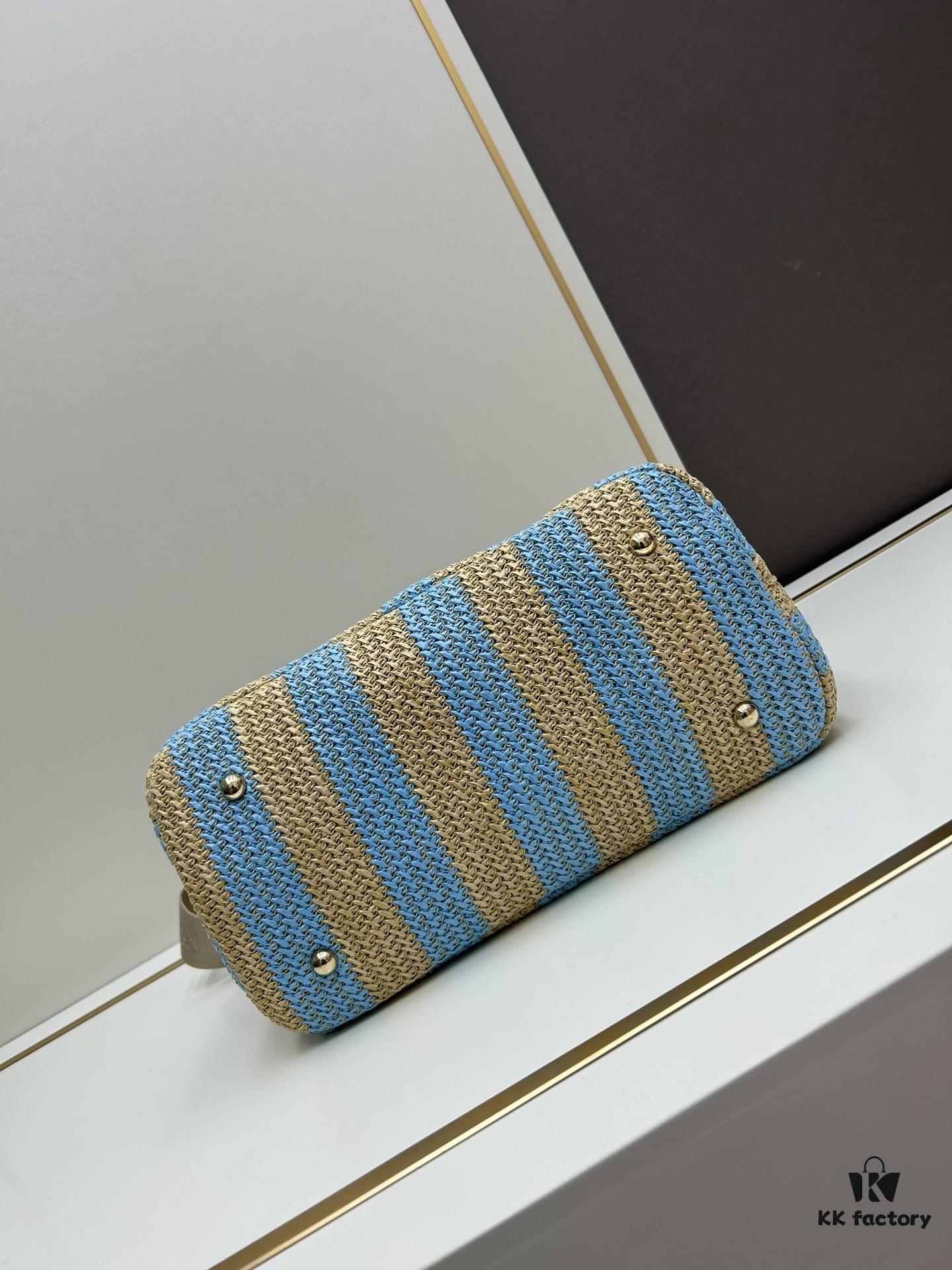 Prada Beautiful Wicker Basket Bag – Embrace the Summer with the Stylish Prada Rattan and Leather Tote