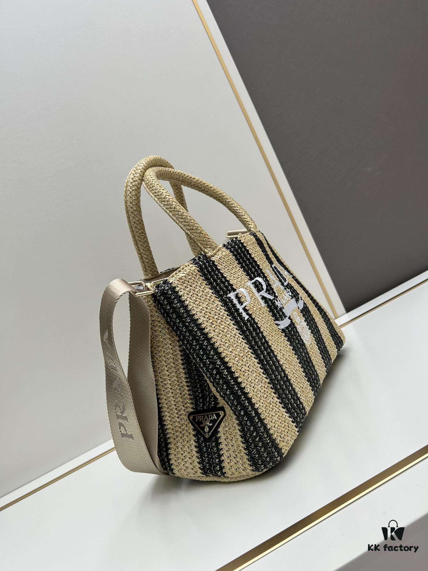 6930b5b46e68136f4d9adef3 Prada Beautiful Wicker Basket Bag, Embrace the Summer with the Prada Raffia and Leather Tote