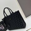 6930b5c06e68136f4d9adf04 New Large Size Prada Embroidered Fabric Tote Bag (with Long Strap)