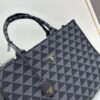 6930b5c16e68136f4d9adf06 New Large Size Prada Embroidered Fabric Tote Bag (with Long Strap)