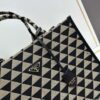 6930b5c86e68136f4d9adf10 New Large PRADA Embroidered Fabric Tote Bag (Medium Size) with Long Adjustable Saffiano Leather Strap