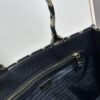 6930b5cb6e68136f4d9adf15 New Large PRADA Embroidered Fabric Tote Bag (Medium Size) with Long Adjustable Saffiano Leather Strap