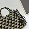 6930b5d46e68136f4d9adf24 New Medium Prada Embroidered Fabric Tote Bag with Long Shoulder Strap
